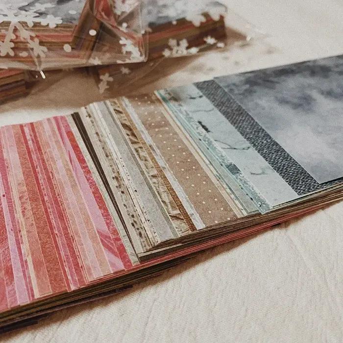 Papier artisanal arc-en-ciel pour collage d'album, matériel de scrapbooking, petit fond de bergame,
