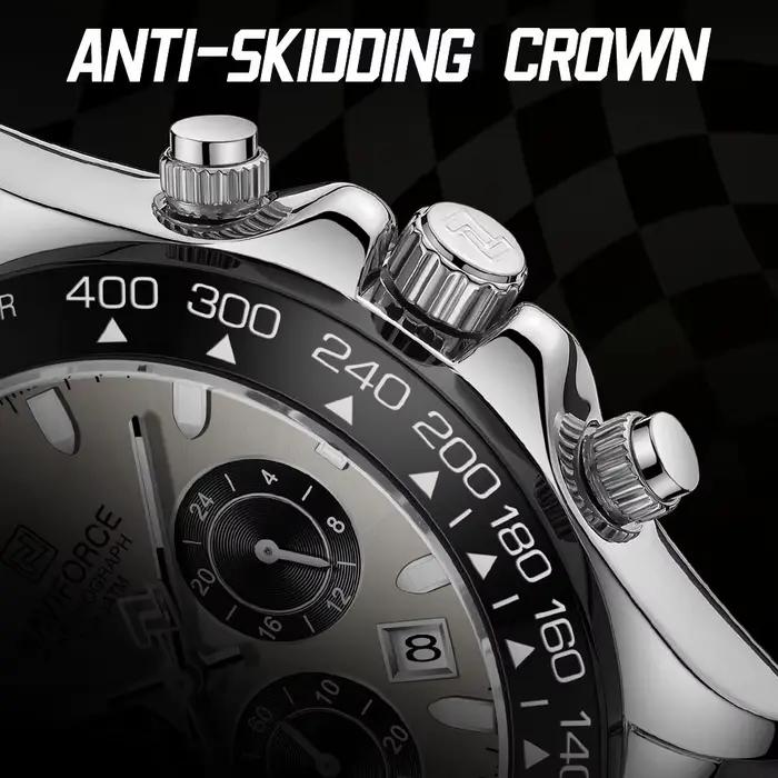 Montre décontractée pour homme NAVIFORCE, étanche, sportive, à quartz, bracelet en silicone, chronog