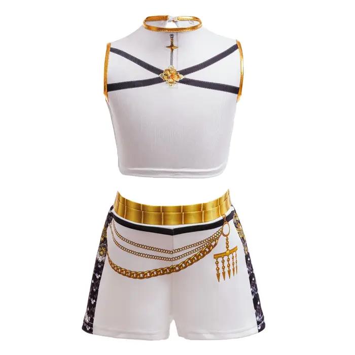 Costume d'Halloween K-pop pour filles, tenue de groupe idole noire trois pièces, ensemble de robe de