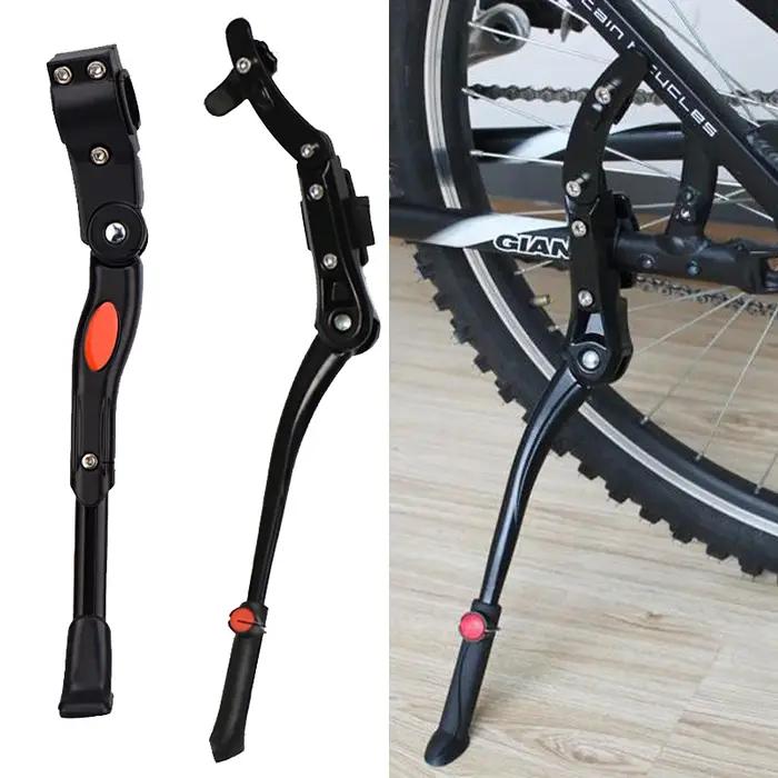 Béquille réglable en aluminium pour VTT et vélo de route support de stationnement latérale arrière adaptée aux pneus de 24 26 27 5 29 700C sécurité et praticité pour cyclistes