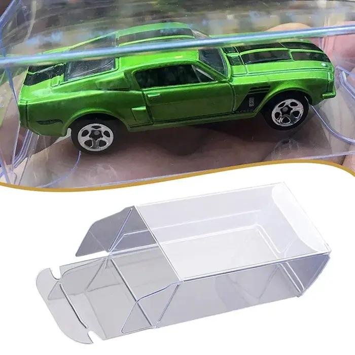 Boîte d'exposition transparente en PVC pour modèle de voiture, support de rangement anti-poussière,