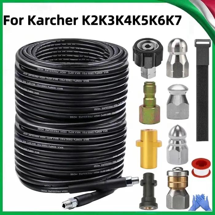 Kit de nettoyage de tuyaux de tuyau de Drainage d'égout de 2M-35M, Kit de buse rotative, nez NPT à 1
