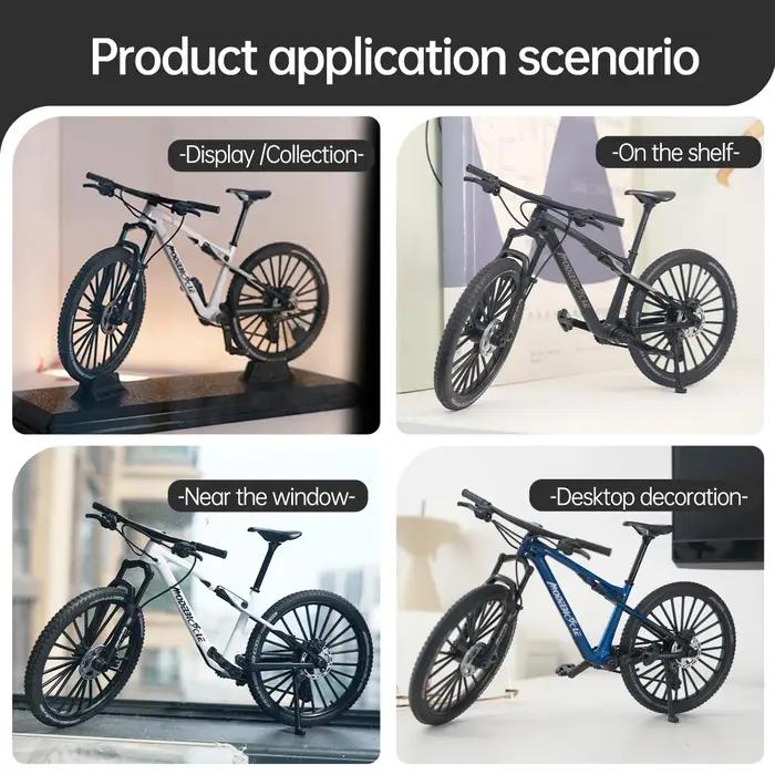Modèle vintage de VTT en métal 1:8 mini jouet de vélo en alliage pour décoration de bureau et cadeau pour amateurs de vélo et design vintage