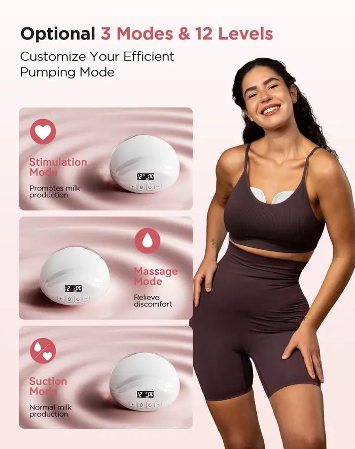 Tire-lait électrique portable mains libres - tire-lait électrique léger sans BPA, étanche avec bride