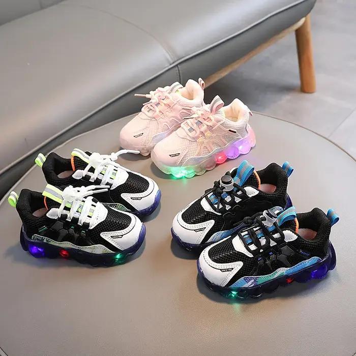 Chaussures de course pour enfants, baskets décontractées respirantes en maille, chaussures de Sport