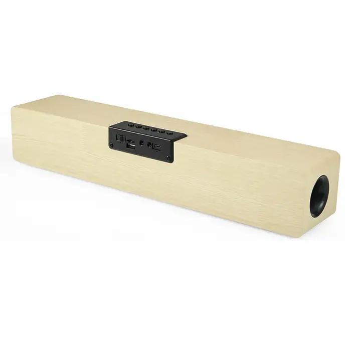 Haut-parleur colonne Bluetooth portable pour cinéma maison, haut-parleur en bois sans fil, radio-rév