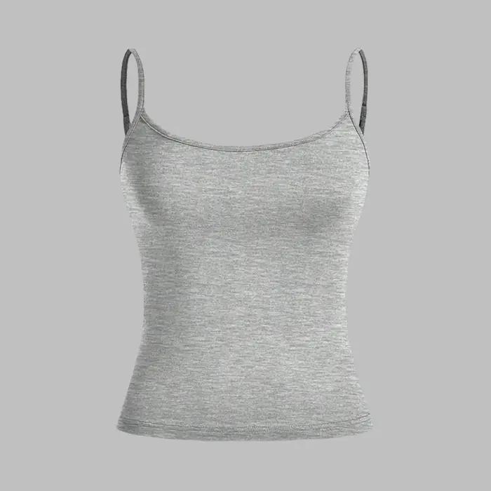 Débardeur à bretelles pour femmes, haut Slim pour mode d'été, polyvalent, décontracté, respirant, ti