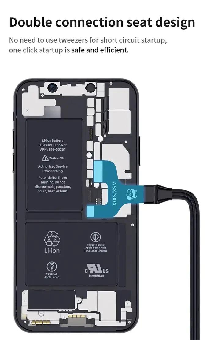 QIANLI IPower Pro Max câble d'alimentation avec interrupteur marche/arrêt pour iPhone 8 8P X XS MAX