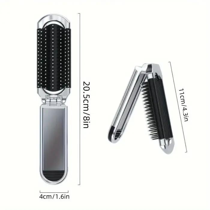 Mini brosse à cheveux pliante et élégante pour femmes, 1 pièce, poils en caoutchouc pour tous les Ty