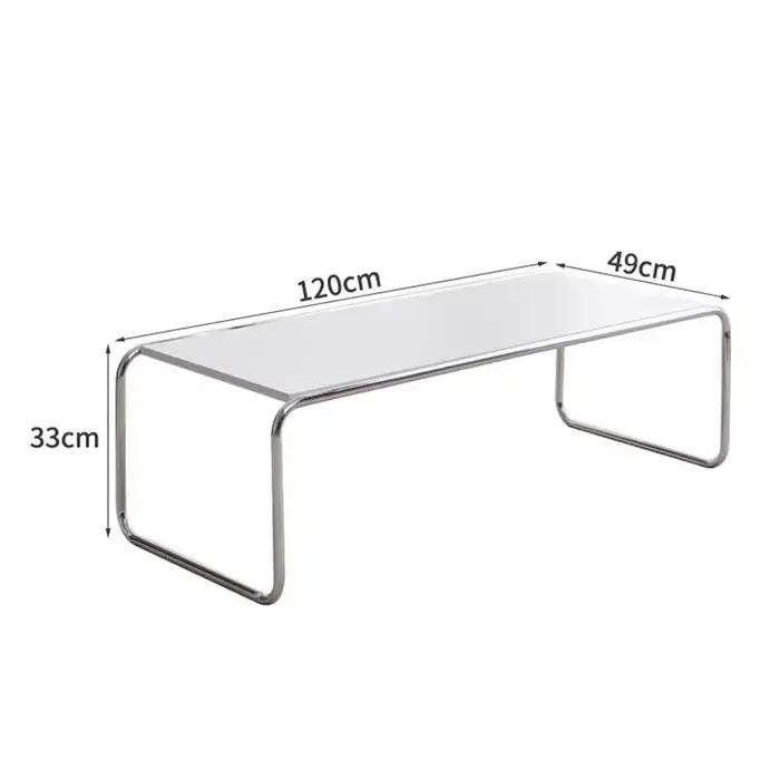 Table basse simple en acier inoxydable, Design moderne, Table basse Unique en métal, sens avancé, me