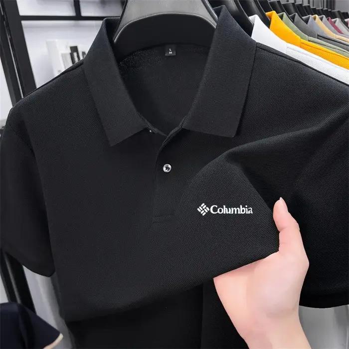 Polo d'été de luxe 100 % coton pour homme, manches courtes, imprimé lettres, 25 couleurs, T-shirt de
