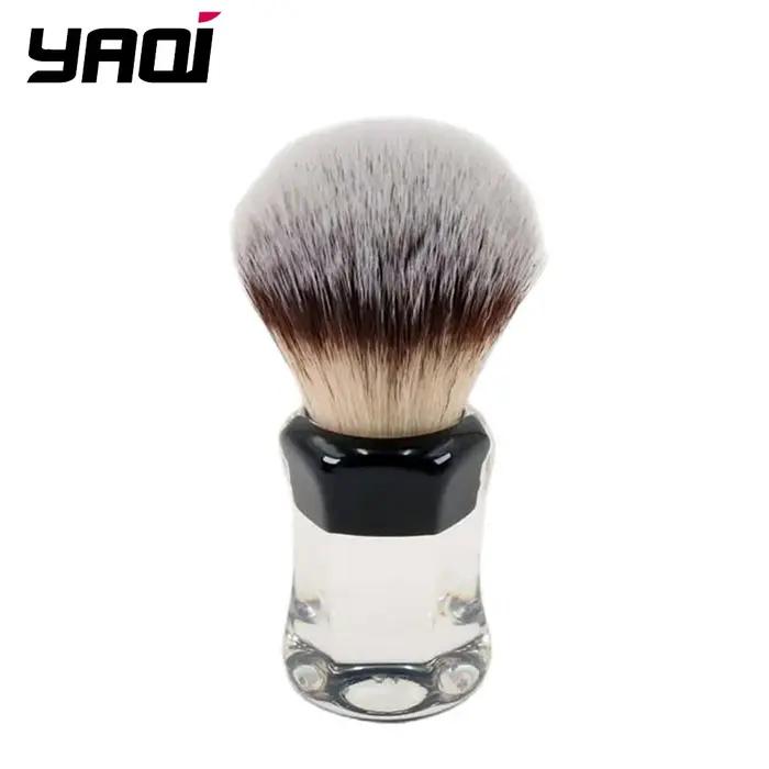 Yaqi Robin – brosse de rasage humide pour hommes, cheveux synthétiques, manche transparent