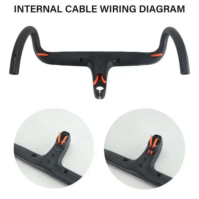 Câble interne de vélo de route entièrement en Fiber de carbone T1, sans Logo, Cockpit de guidon de v