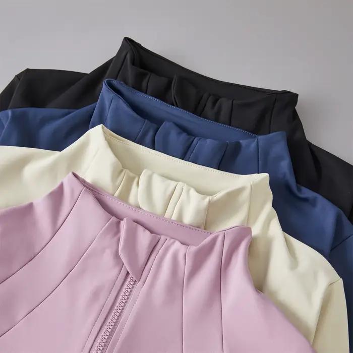 Haut de yoga coupe-vent pour femmes, vêtement de sport, haut d'entraînement, sweat-shirt de course, coupe ample et respirante pour les activités physiques