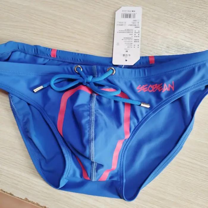 SEOBEAN-Slip de bain taille basse pour hommes, maillot de bain bikini classique