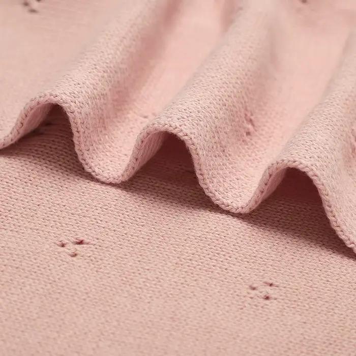 Couvertures pour bébé Super douces pour nouveau-né, garçons et filles, en tricot de coton, couettes