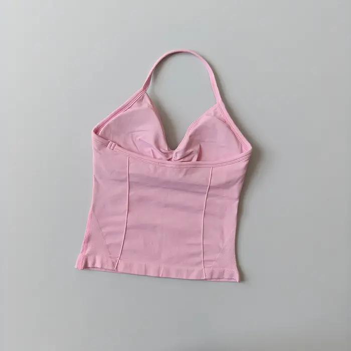 Longline haut à bretelles Yoga gilet femme dos nu débardeurs sport Fitness soutiens-gorge course ent