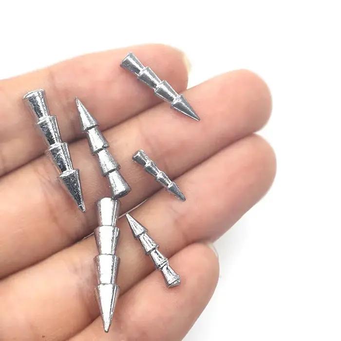 10 pièces/lot poids d'insertion de pêche 0.5g 1g 1.5g 2g 3.2g 4g poids plombs pêche appât souple acc