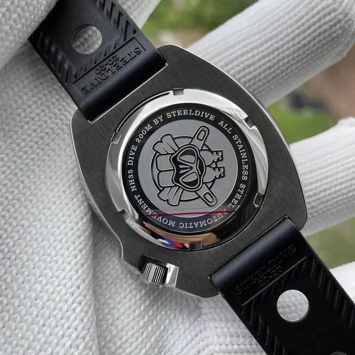 STEELDIVE SD1970 montre de plongée mécanique automatique capitaine Willard NH35 montres tortue homma