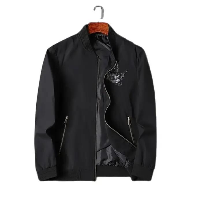Blouson Bomber Brodé Sukajan pour Homme, Veste de Vol Kirin, Manteau Décontracté Harajuku à Manches
