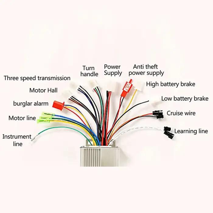 Contrôleur de moteur CC sans balais 36V 48V 350W pour vélo électrique scooter amélioration performance sécurité confortUsageId14