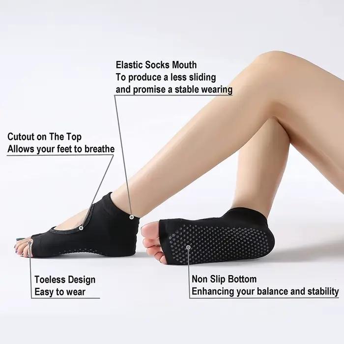 Chaussettes de Yoga antidérapantes pour femmes - Qualité supérieure pour Pilates et danse professionnelle