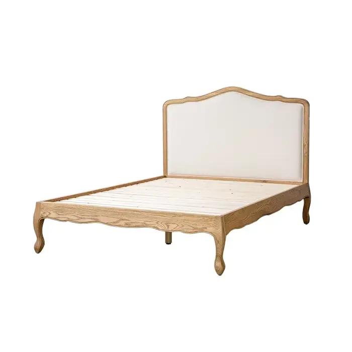 Export Antique lit français américain lit de campagne en bois massif de chêne classique