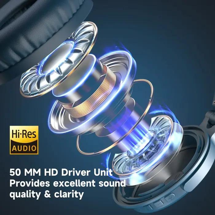 Oneodio Pro C casque sans fil Bluetooth 5.2 sur l'oreille avec Microphone Audio haute résolution cas