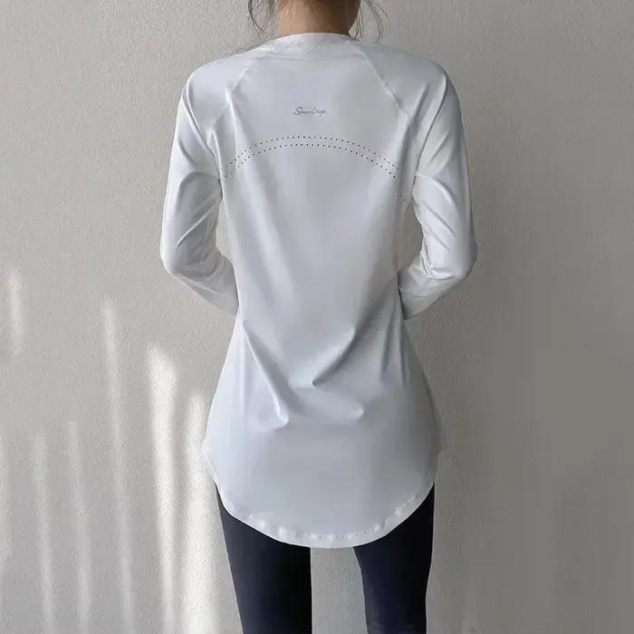 Vêtements de yoga à manches longues pour femmes, vêtements de sport pour femmes, chemisiers de cours