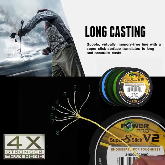 POWER PRO SSV2 275M PE ligne 8 brins Spectra ligne de pêche originale USA pêche tresse ligne PESCA