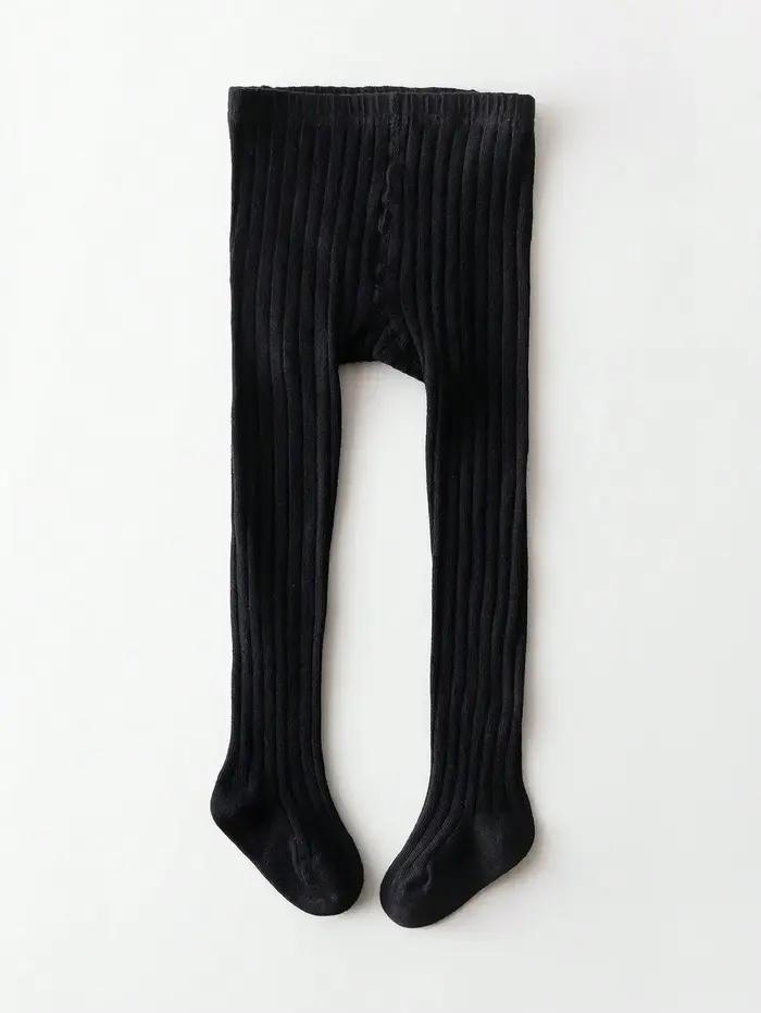 Collants 1 pièce pour bébé fille, basiques simples à rayures verticales, adaptés à la vie quotidienn