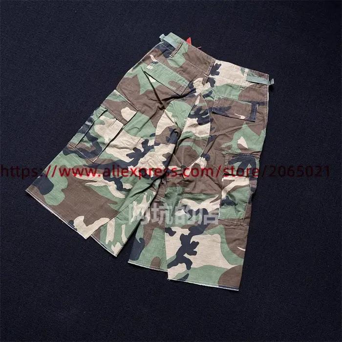 CamSolomon-Short camo cargo pour hommes et femmes, vêtement de travail, surdimensionné, multi-poches