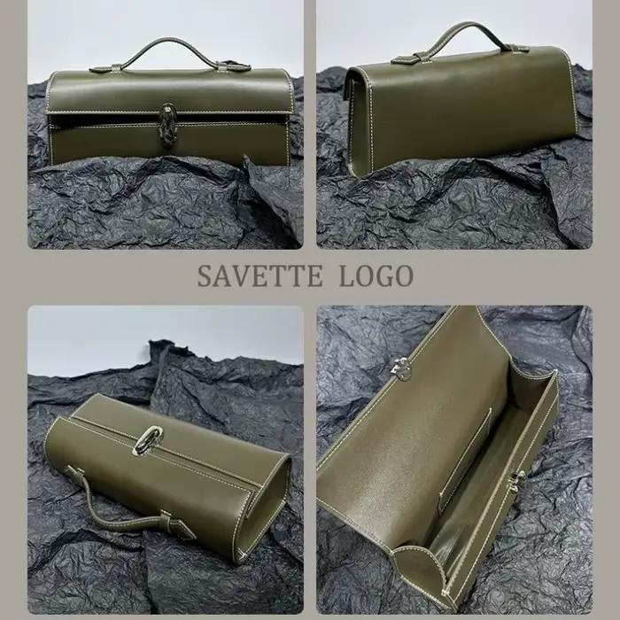 Sac fourre-tout en cuir véritable SAVETTE 2026 pour femme, sac à main simple, petit sac carré, haute