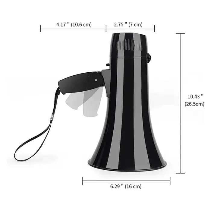 Haut-parleur mégaphone Portable, puissance 35 watts, Bullhorn PA avec Microphone portatif détachable