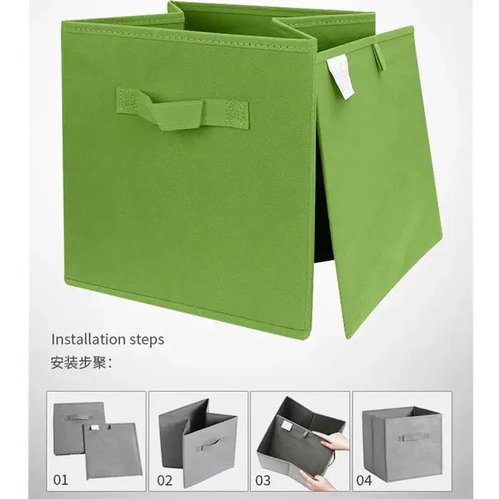 Organisateur de tiroir d'armoire de poubelle de rangement de tissu non tissé, boîte de rangement de