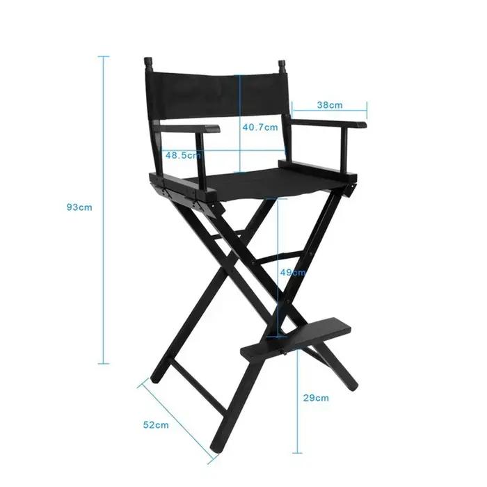 SELENS-Chaise Pliante Portable en Bois Massif, Équipement de Réalisateur, Chaise de Maquillage en To
