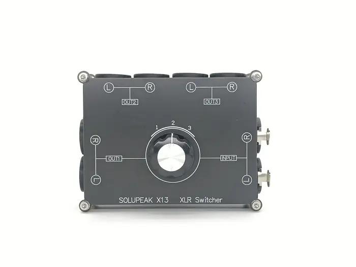 Commutateur Audio stéréo équilibré XLR 1 entrée 3 sorties, sélecteur de Source de Signal Audio XLR r