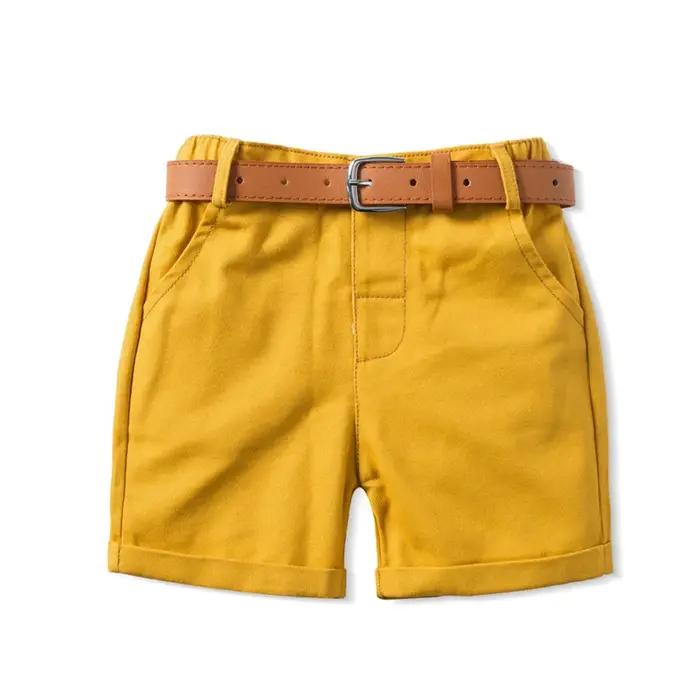 Ensembles de vêtements d'été pour garçons T-Shirt Polo imprimé couronne short blanc nœud papillon jaune vêtements pour enfants occasions spéciales jeux de plage activités scolaires