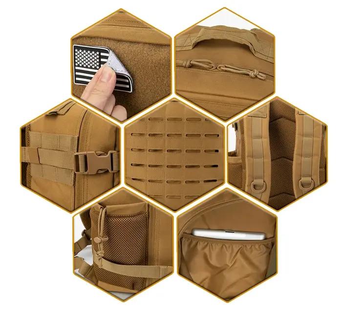 25L sac à dos tactique sac extérieur pour Fitness MOLLE sac à dos GYM pour femmes/hommes EDC randonn