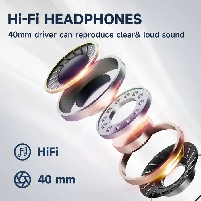 Oneodio-Casque de jeu sur ordinateur A71D avec poignées, microphone amovible, filaire sur l'oreille,