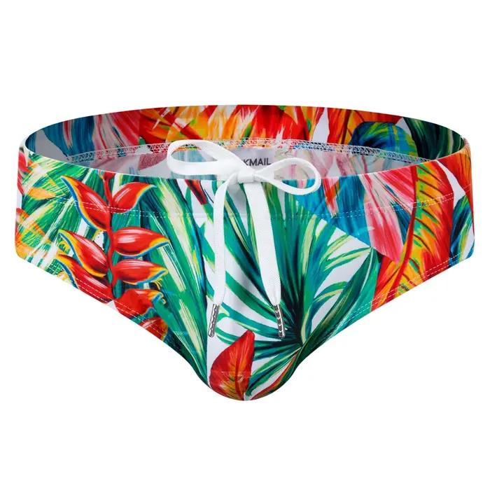 Maillot de bain homme Jockmail push-up multicolore troncs boxer sexy respirant shorts plage
