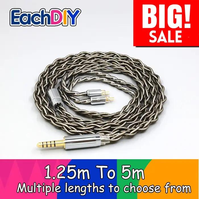 Câble pour écouteurs 99% pur argent palladium + graphène or, pour 0.78mm 2 broches BA W4r UM3X UM3RC