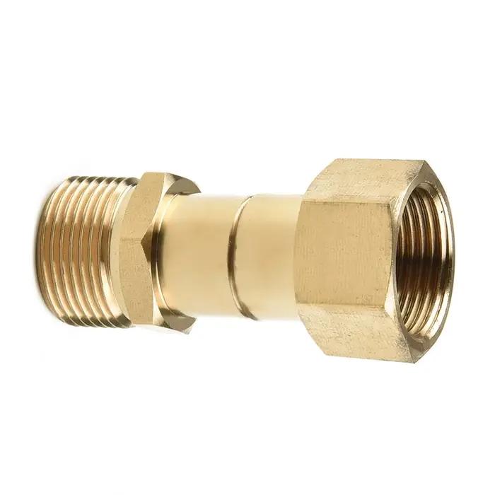 1x rondelle haute pression en laiton raccord à Joint pivotant M22 14mm filetage Rotation tuyau netto
