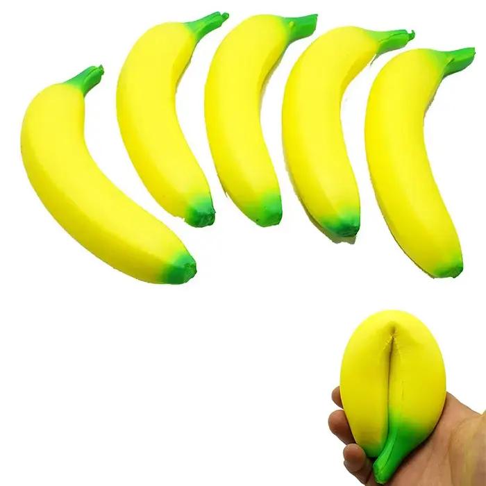 Jouets banane Anti-stress, Jumbo à montée lente, jouet à presser aux fruits, drôle, Anti-Stress, réd