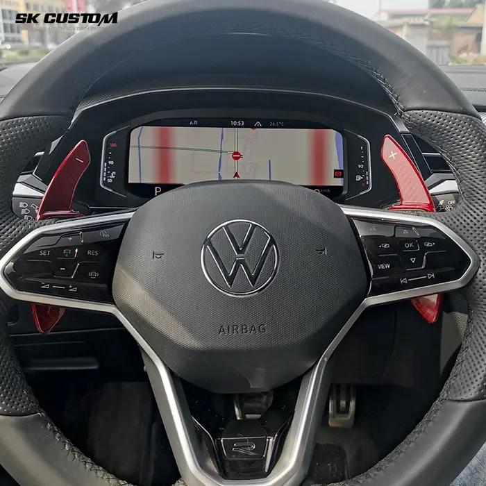 SK personnalisé pour Volkswagen Golf 8 MK8 GTI R ligne voiture en Fiber de carbone volant palette ma