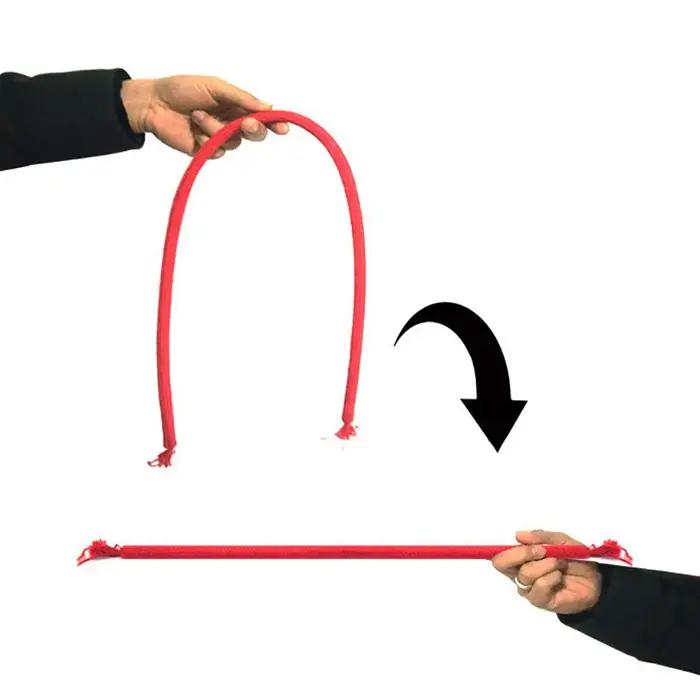Corde rigide de luxe (rouge) par Kupper, tours de magie, corde douce pour Magia rigide, gros plan, i