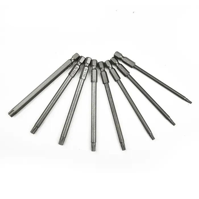 Embout de tournevis magnétique Torx, 100mm de long, T8,T10,T15,T20,T25,T27,T30,T40, tournevis électr