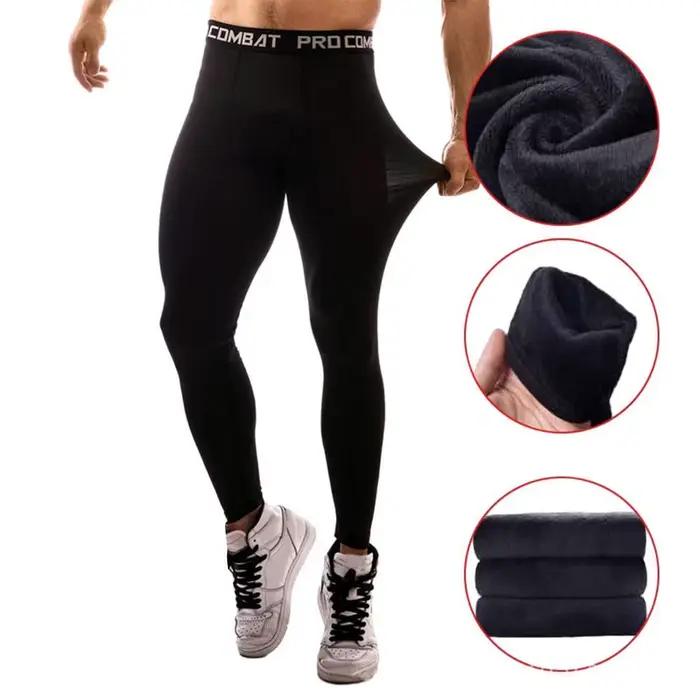 Leggings serrés de Compression pour hommes, pantalons de course, de sport, d'entraînement, de Joggin