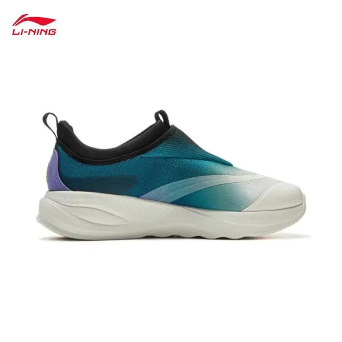 LI-NING SOFT GO 2 chaussures de marche pour hommes sans lacet doux talon épais confortable portable