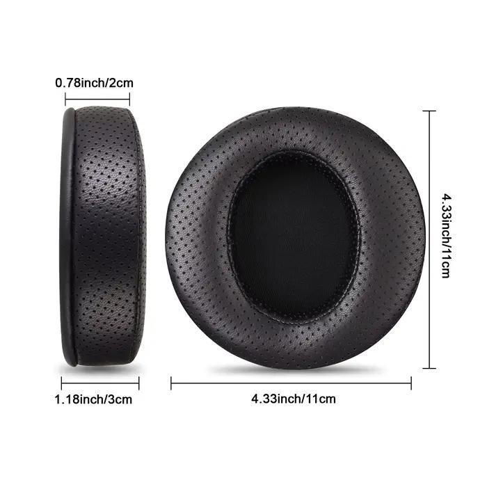 Coussinets d'oreille perforés en peau de mouton, 11cm, coudés, pour écouteurs Fostex TH-600 TH-900 D